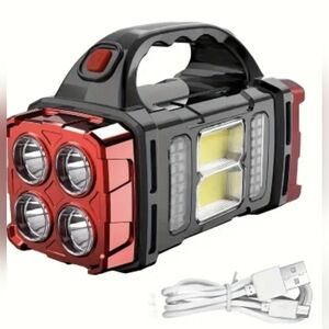 Red Multifunctional LED Solar Camping Light, Bright Portable Rechargeable, T8MIS